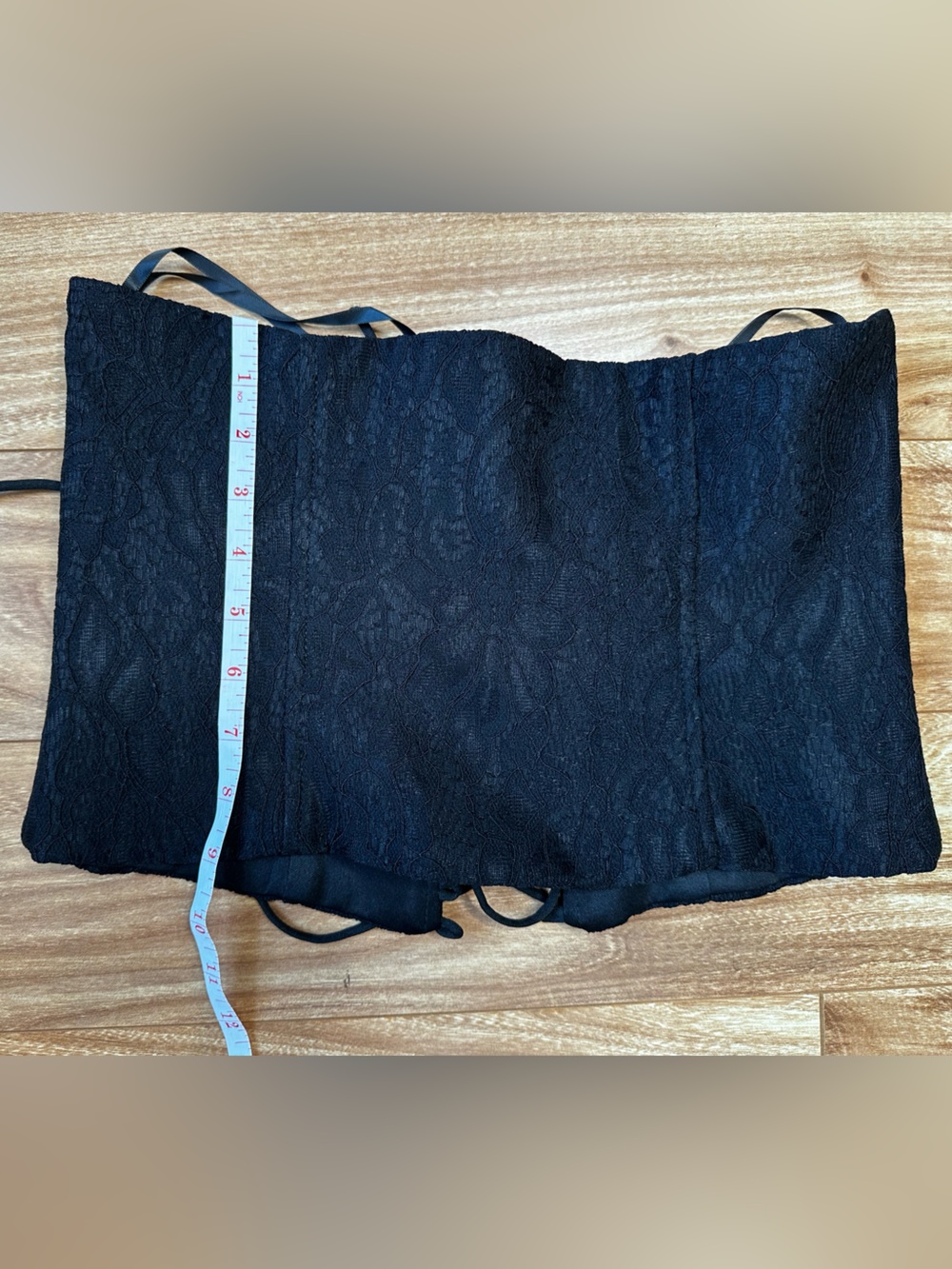 Sunfere Black Lace-Up Corset Waist Belt NWT Size L - Picture 9 of 9